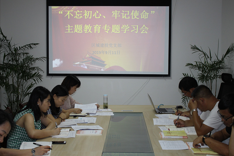 區(qū)城建投公司黨支部開展“先學、先查、先改”工作 預(yù)熱 “不忘初心、牢記使命”主題教育工作